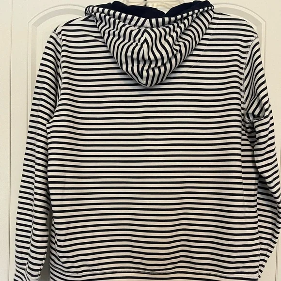 Vineyard Crew Navy and White Striped hoodie authentic vintage size M - Picture 3 of 4